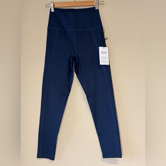 GIRLFRIEND COLLECTIVE Navy Blue Compression Leggings - Picture 1 of 6